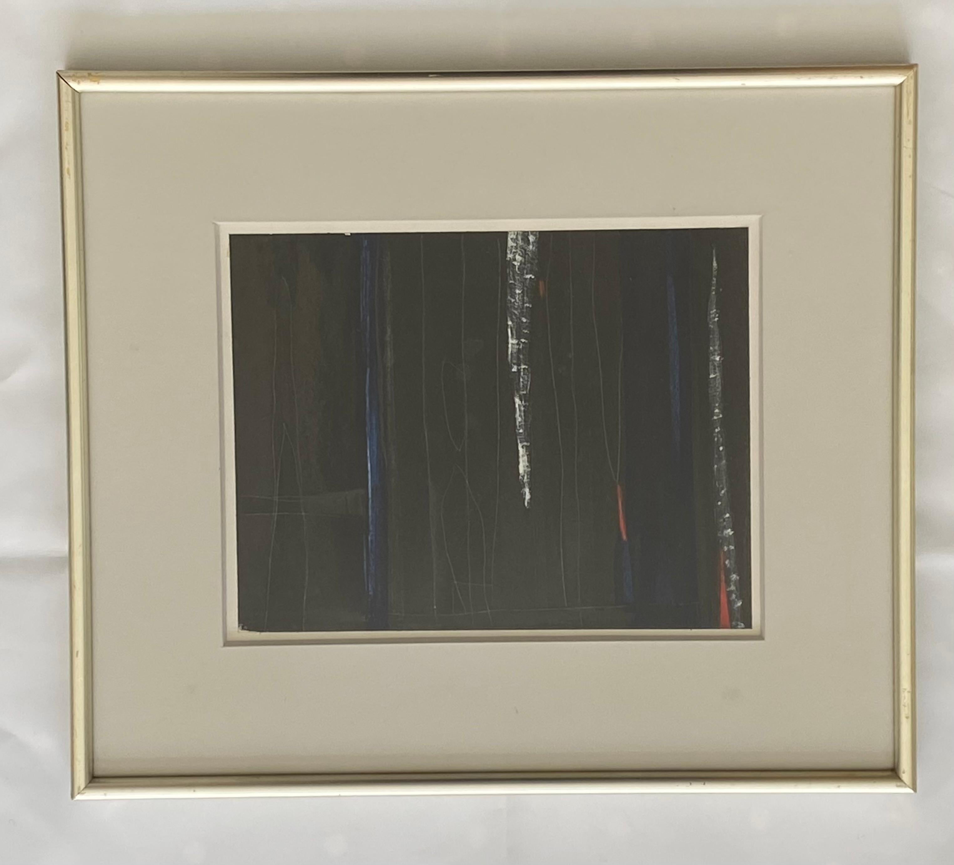 Kleine schwarze Abstraktion (Xanadu) (Schwarz), Abstract Painting, von George Dannatt