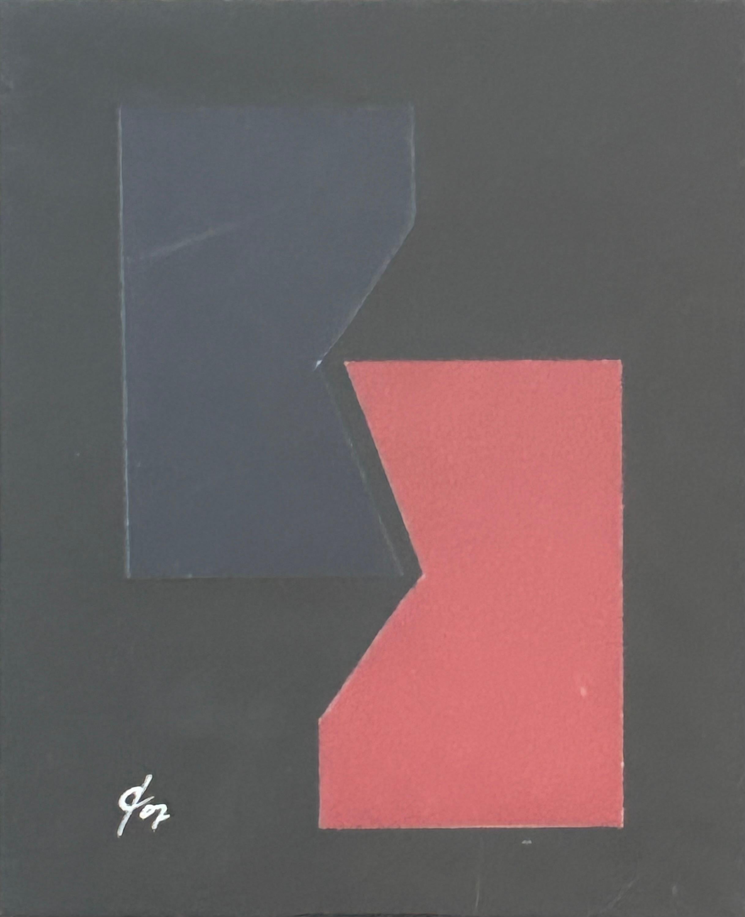 Untitled Collage - Abstrait Painting par George Dannatt