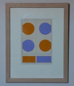 Abstract Oil Painting, Framed, Signed, Circa 2004, 17.5x11.5 cm