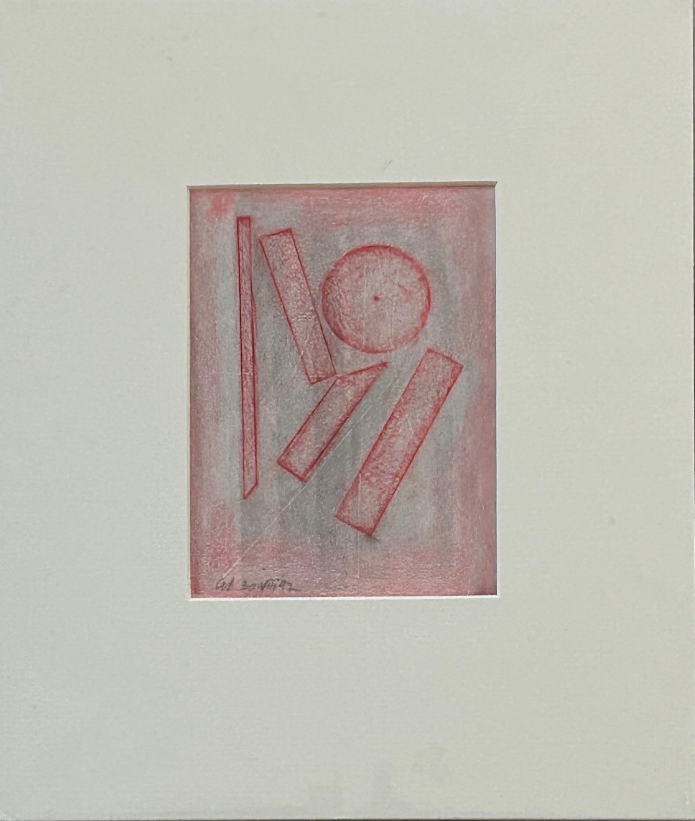 Untitled - Beige Abstract Painting par George Dannatt