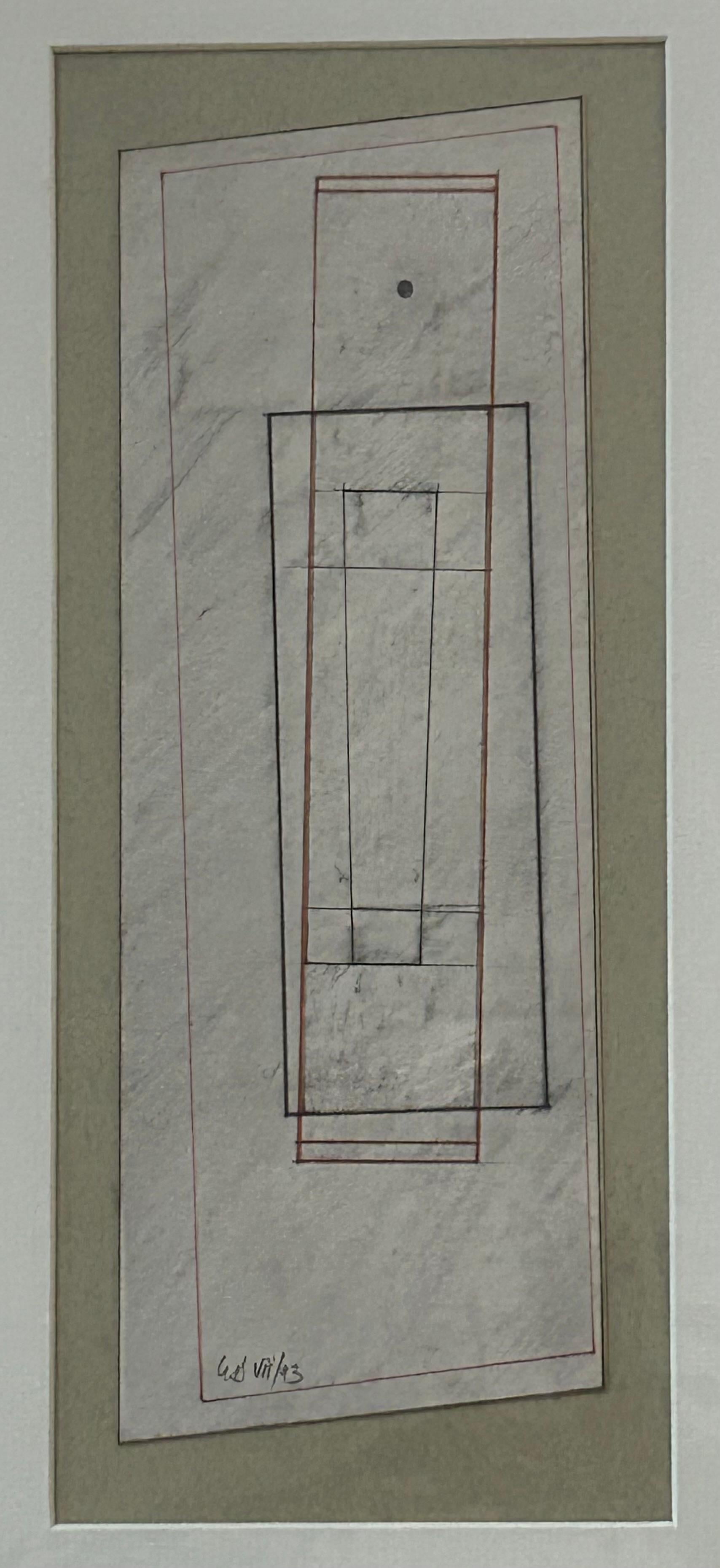 Vertical Drawing - Abstract Painting by George Dannatt