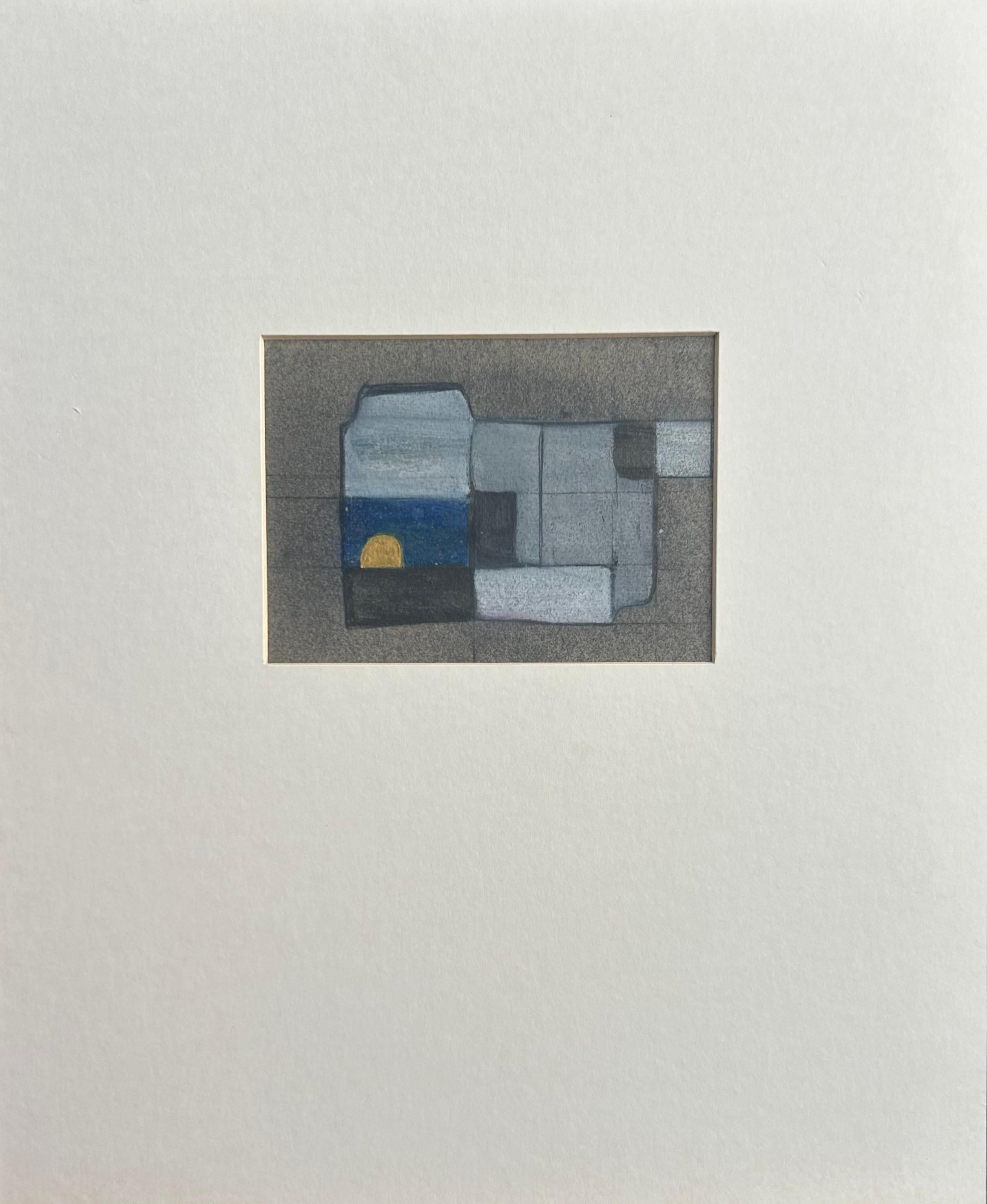Volterra, Mixed Media on Paper, Abstract, 1966, 12.7 x 17.7 cm
