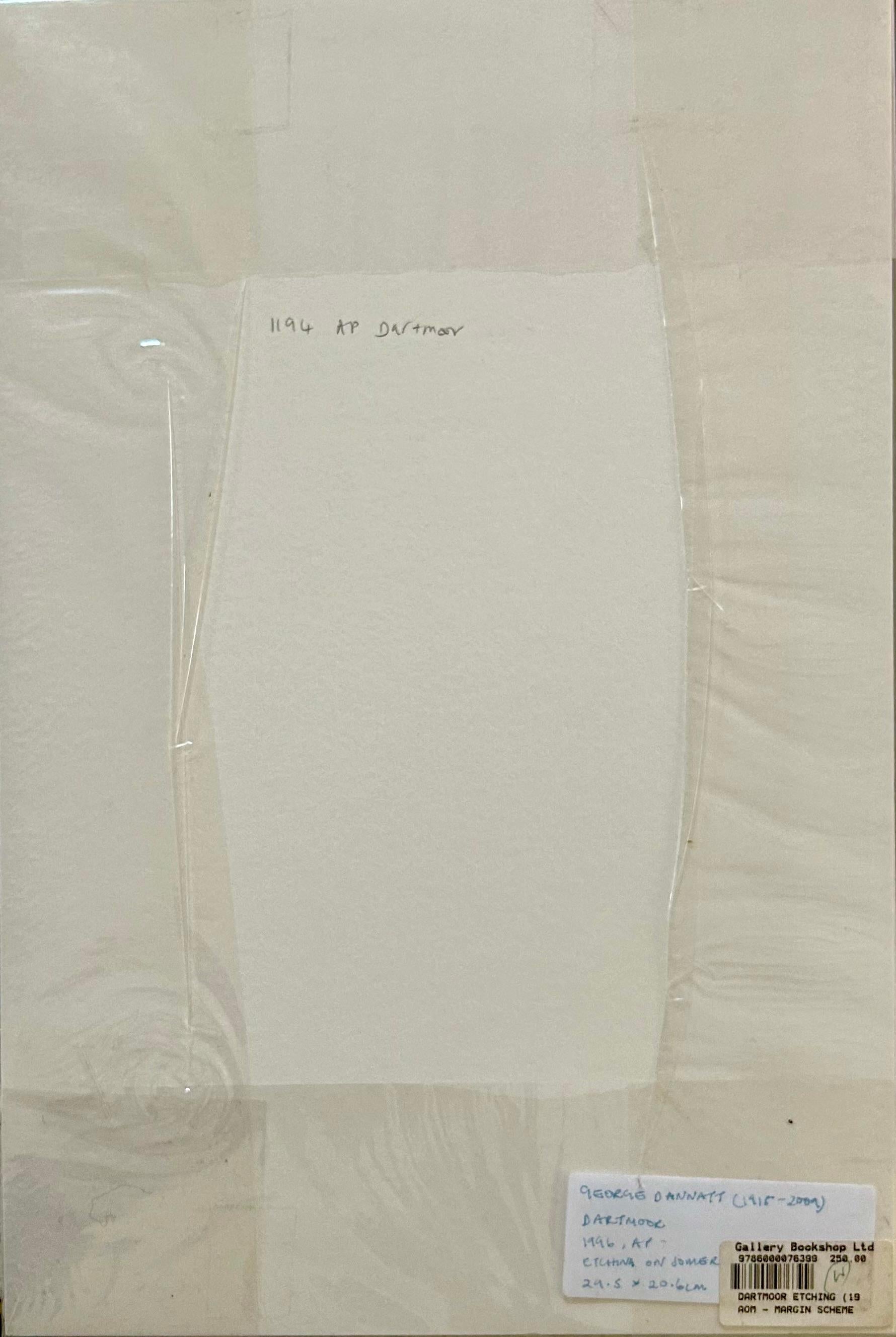 George Dannatt (1915-2009)
Dartmoor
1996
Gravure à l'eau-forte
Edition de 10
signé par George Dannatt
Dimensions de l'image : 29,5 x 20,6 cm
Taille du papier : 38,8 x 26,0 cm
Numéro de référence : 1194


La longue carrière de peintre et de sculpteur