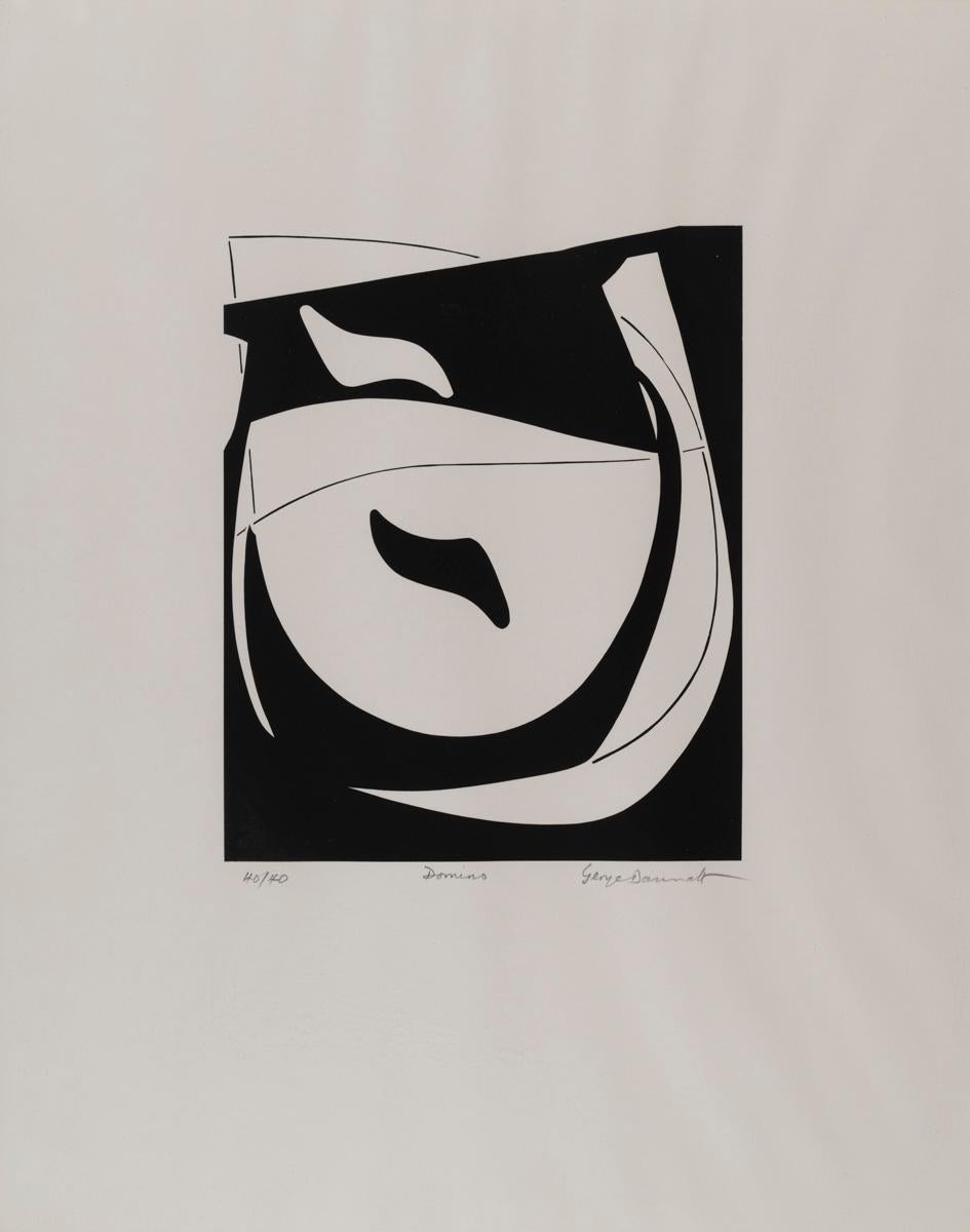 Domino - Gray Abstract Print by George Dannatt