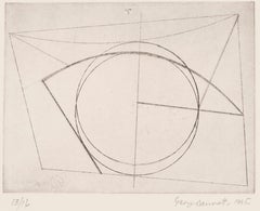 Line Drawing No.2 Etching, Abstract Style, Signed, 1996, 19/16 Edition