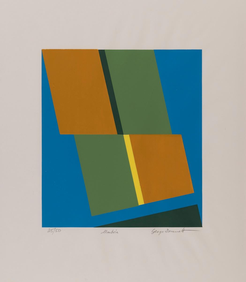 Umbria - Gray Abstract Print by George Dannatt