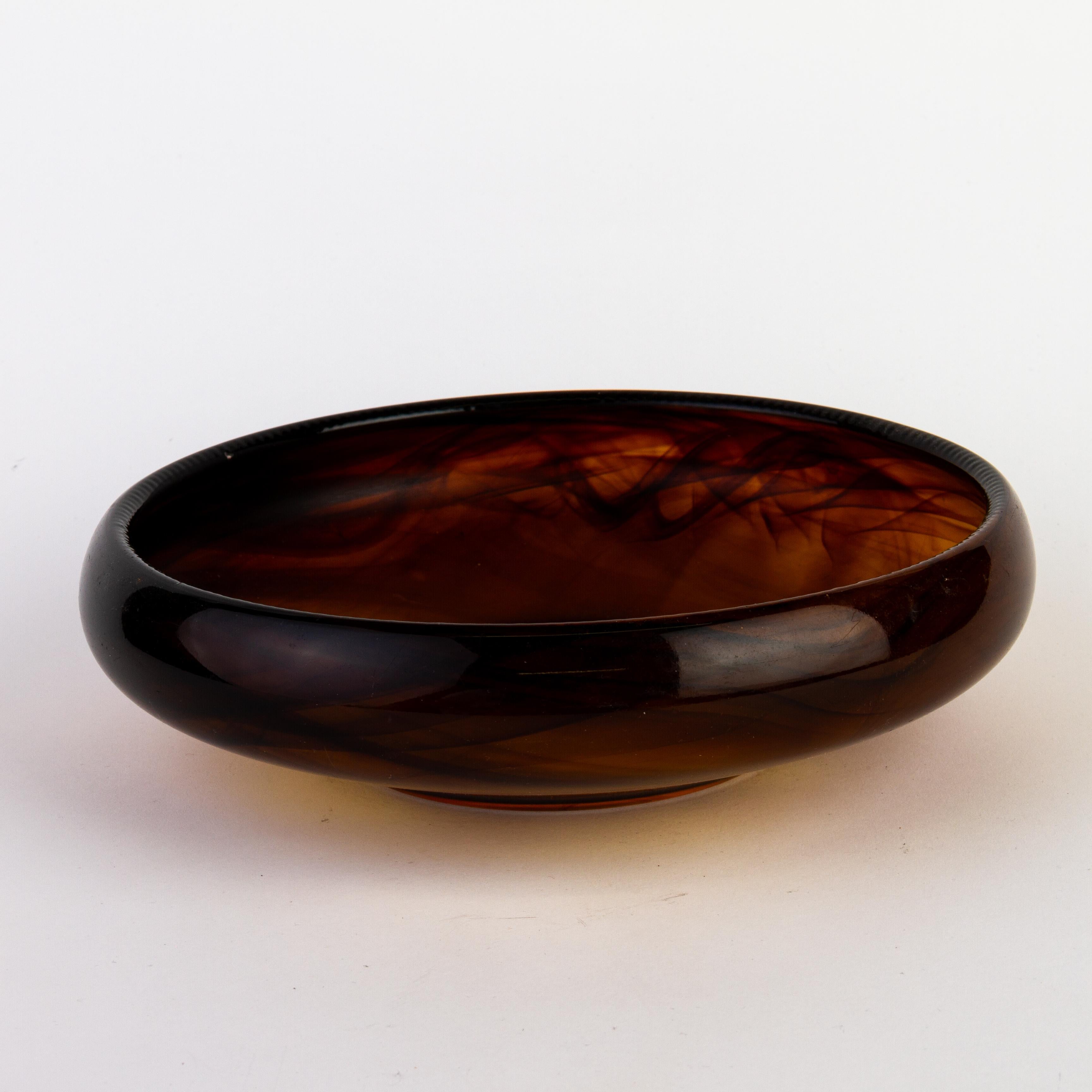 George Davidson Art Deco Cloudy amber Bowl 
Good condition

Free international shipping.