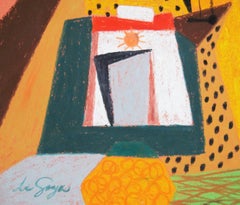 Abstract Boat Composition - Mid 20th Century Mixed Media by George De Goya