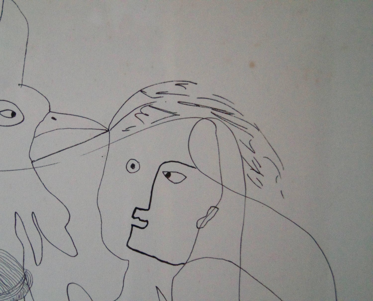 George De Goya Abstract Piece Late 20th Century Unicorn Man