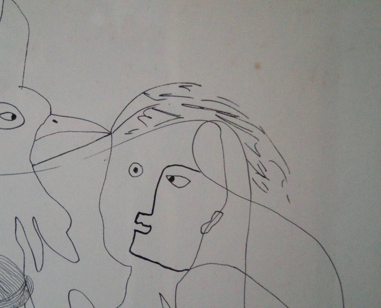 George De Goya Abstract Piece Late 20th Century Unicorn Man