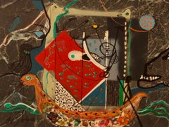 Eric the Red - Vikings - Mid 20th Century Mixed Media Abstract Piece - De Goya