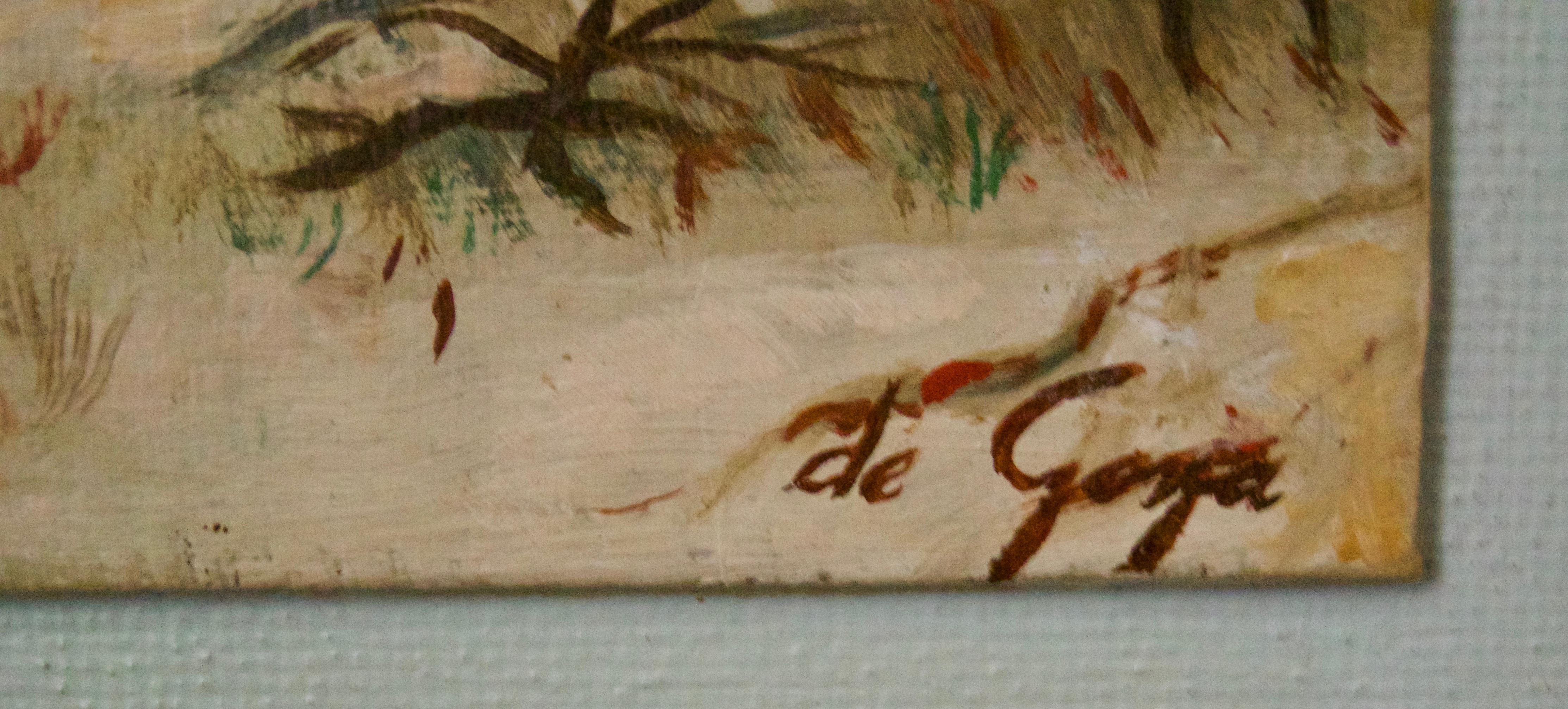 Eva fatta di neve - Olio astratto della fine del XX secolo - George De Goya in vendita 5