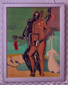 Evolution - Late 20th Century Oil Abstract Piece - George De Goya