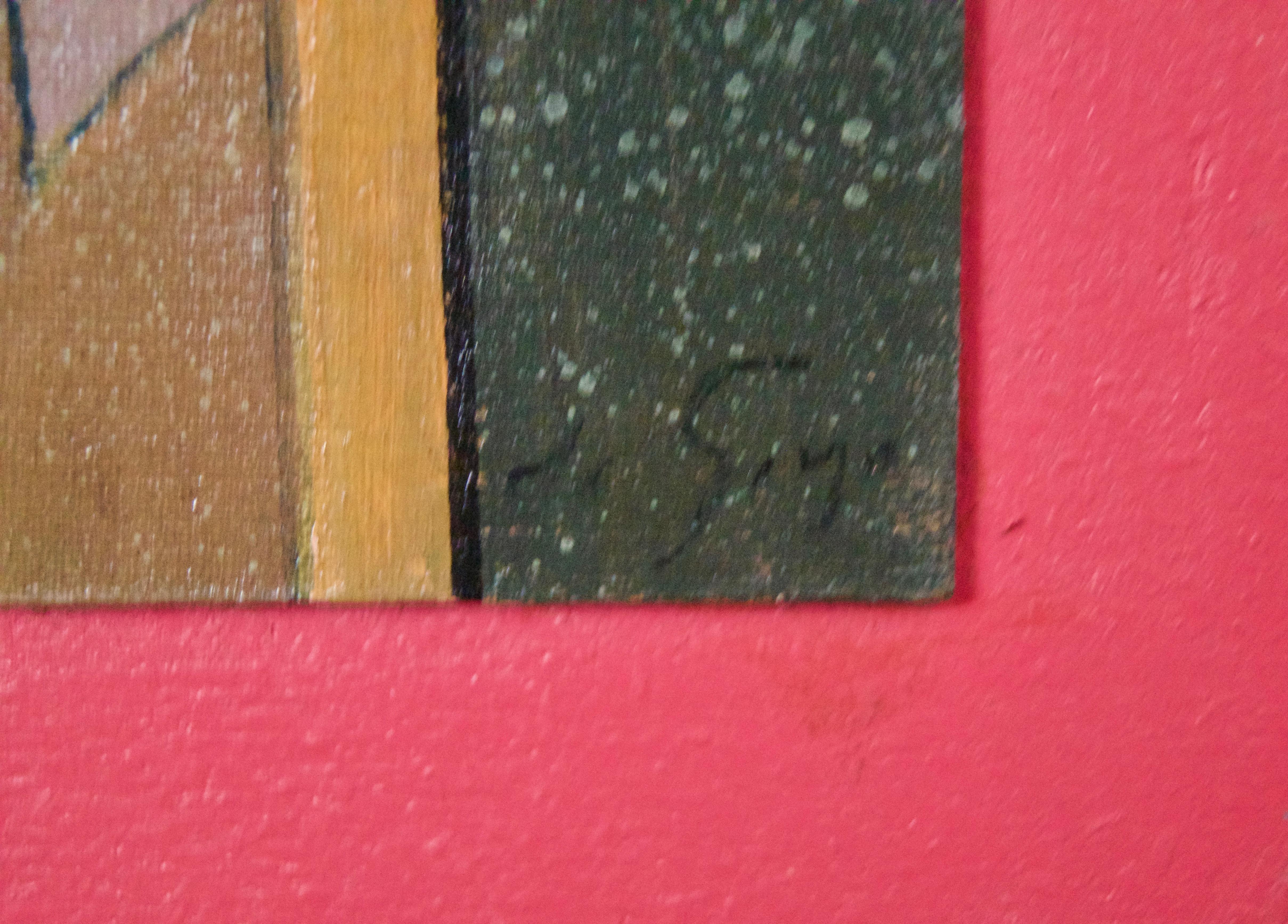 I - Ching Esagramma 2 K'un - Olio su Wood del XX secolo Astratto di George De Goya in vendita 4