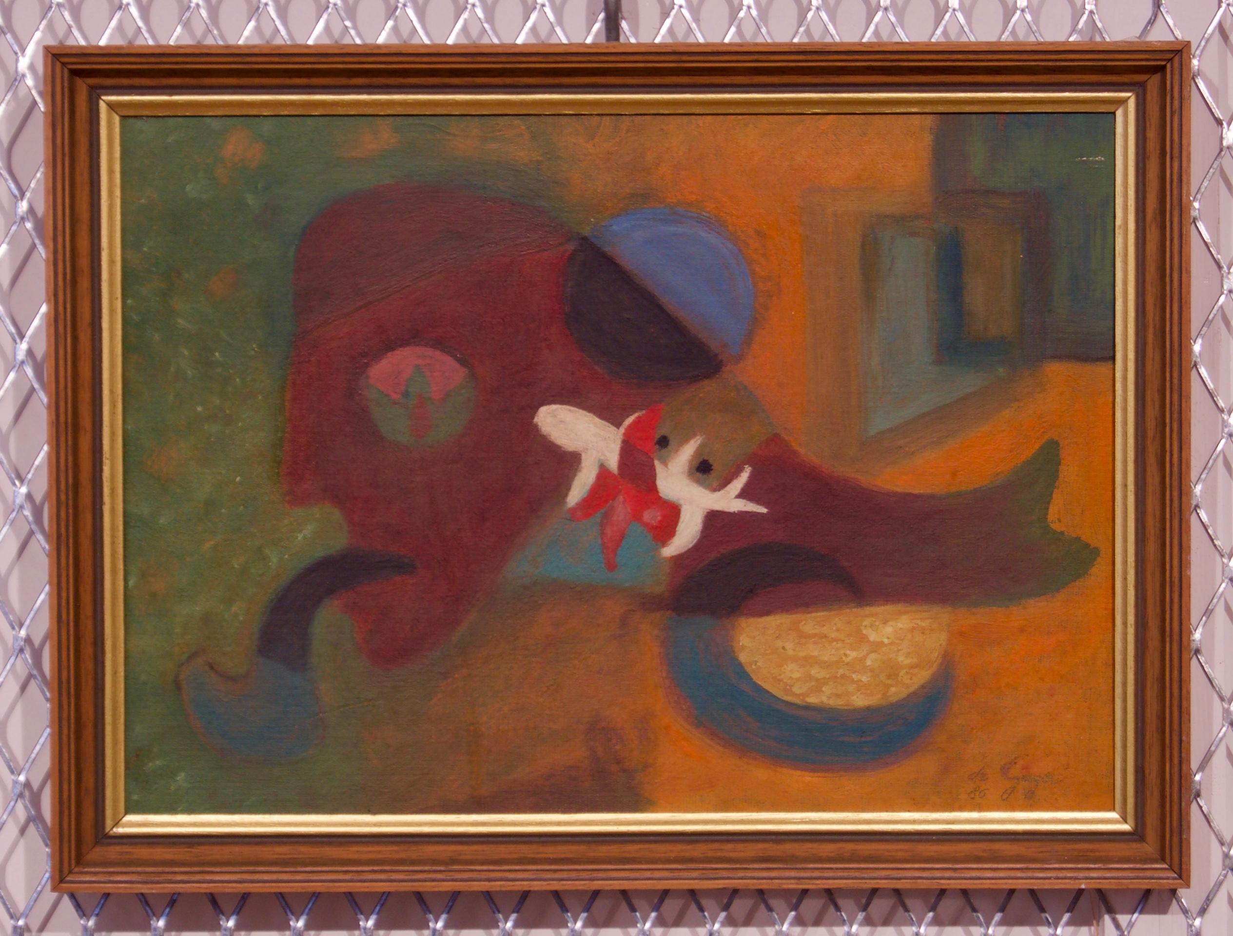 Metamorphosis Marina - Late 20th Century Abstract Oil on Board by George De Goya For Sale 1