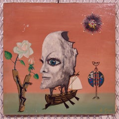 The Star of the Three Ways - 20th Century Oil on Wood Abstract by De Goya