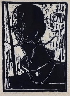 Don Quixote de La Mancha: Signed Limited Edition Woodcut Portrait by De Groat