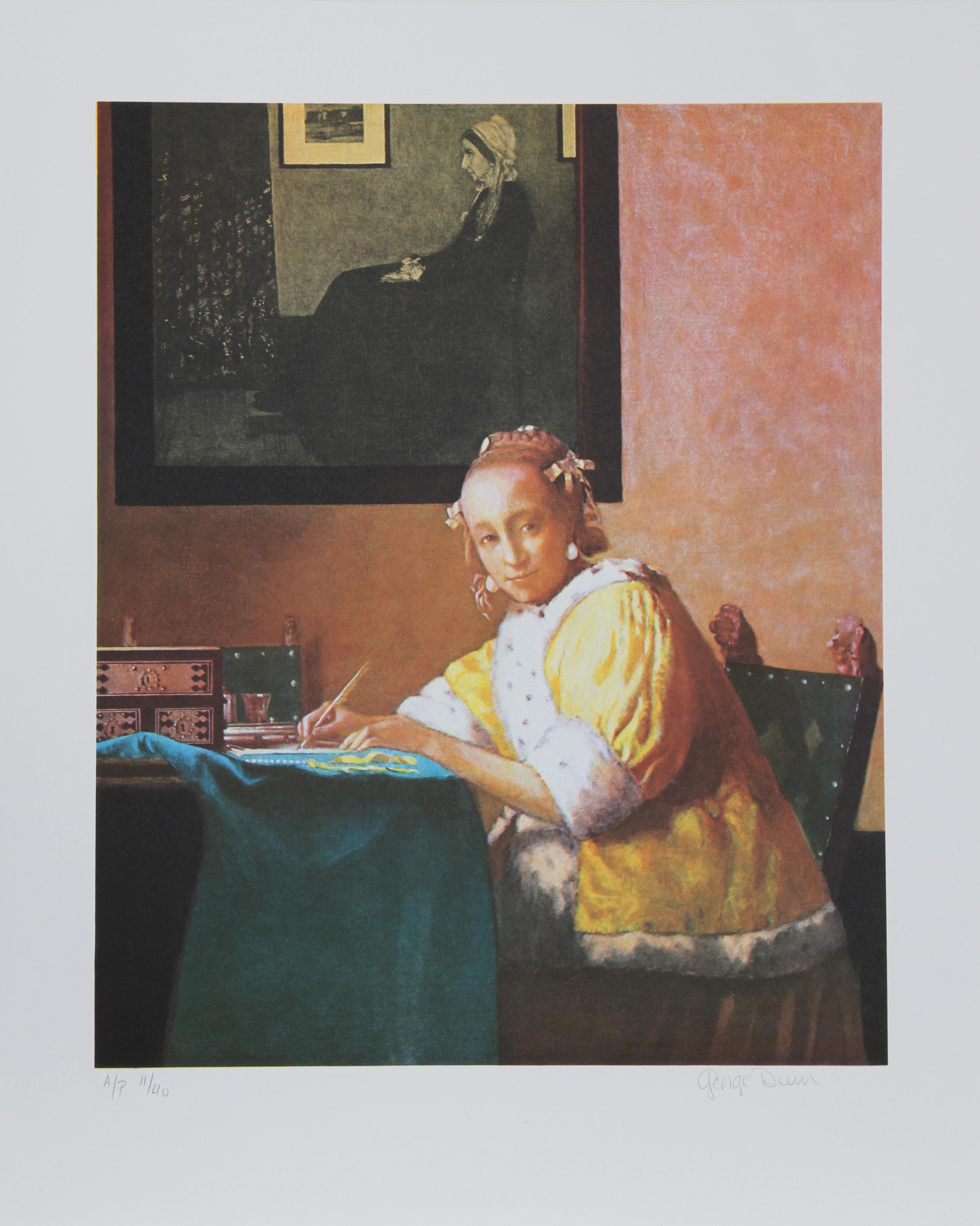 Bruna Sevini y la madre de Whistler, litografía conceptual de George Deem