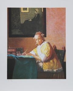 Vintage Bruna Sevini and Whistler's Mother, Lithograph by George Deem