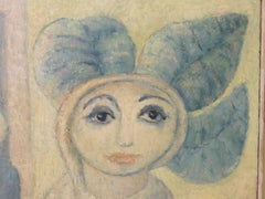 George Dergalis Surrealist Portrait Dated 1961