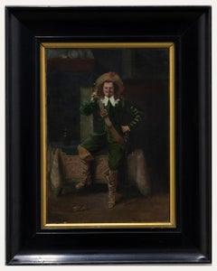 George Derville Rowlandson (1861-1928) - Oil, A Cavalier in High Spirits