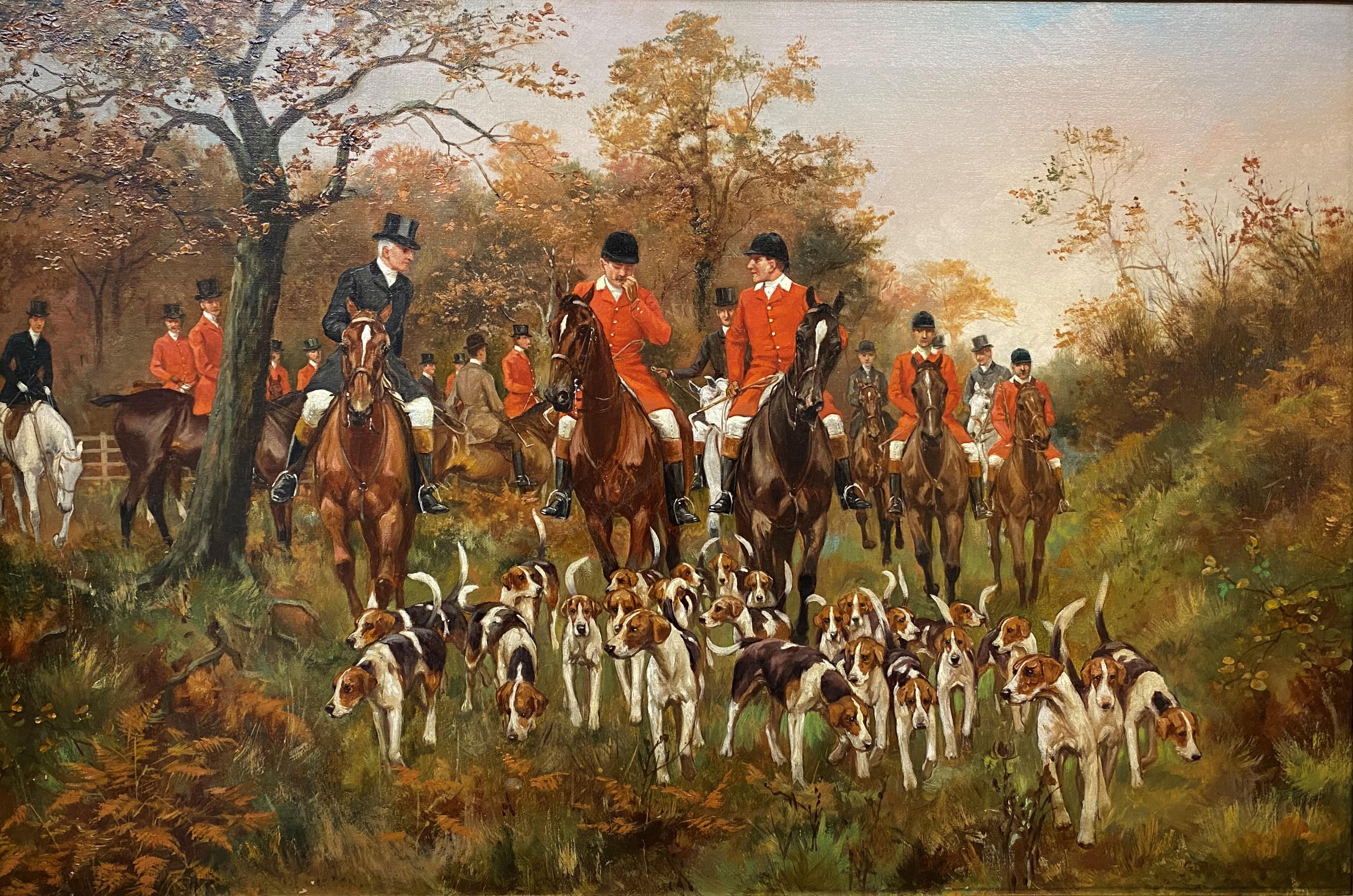 The Pytchley Hunt - Painting by George Derville Rowlandson