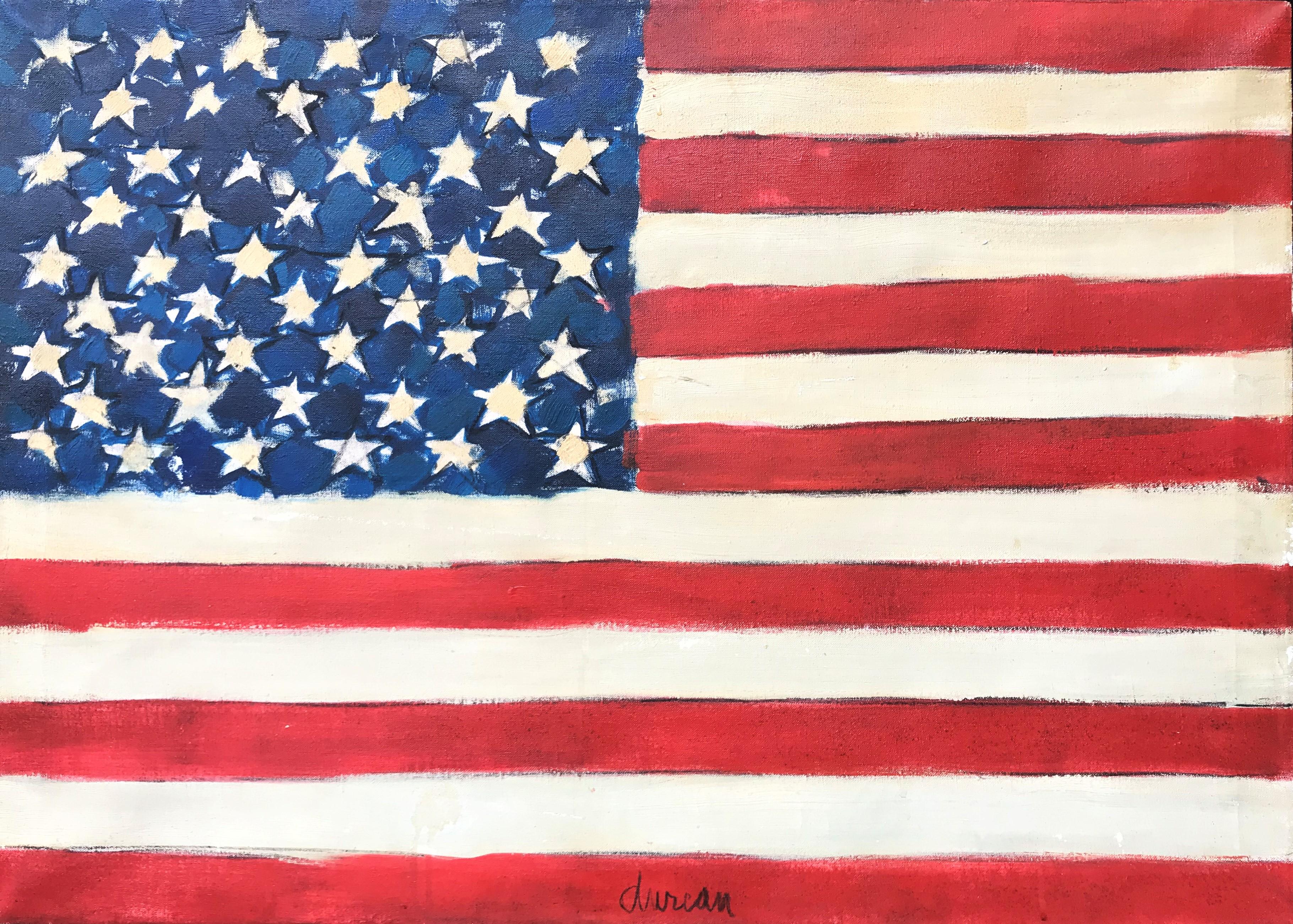 American Flag - Painting by George Dureau