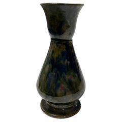 George E. Ohr Signed Biloxi Mississippi Art Pottery Glazed Ceramic Baluster Vase