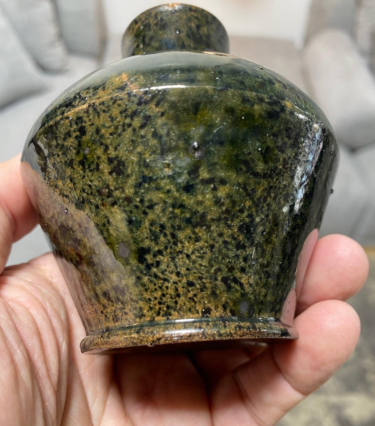 George E. Ohr Signed Biloxi Mississippi Art Pottery Multi-Glazed Ceramic Vase 7