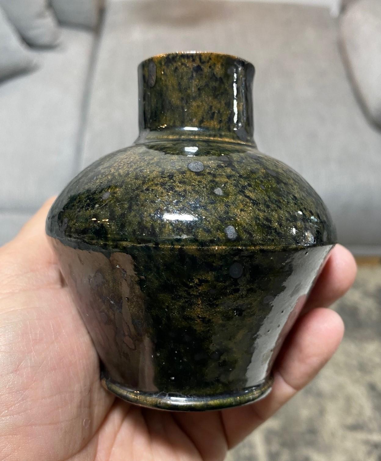 George E. Ohr Signed Biloxi Mississippi Art Pottery Multi-Glazed Ceramic Vase 1