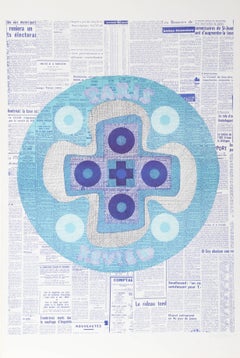 Paris Review, Silkscreen by George Ortman 1965