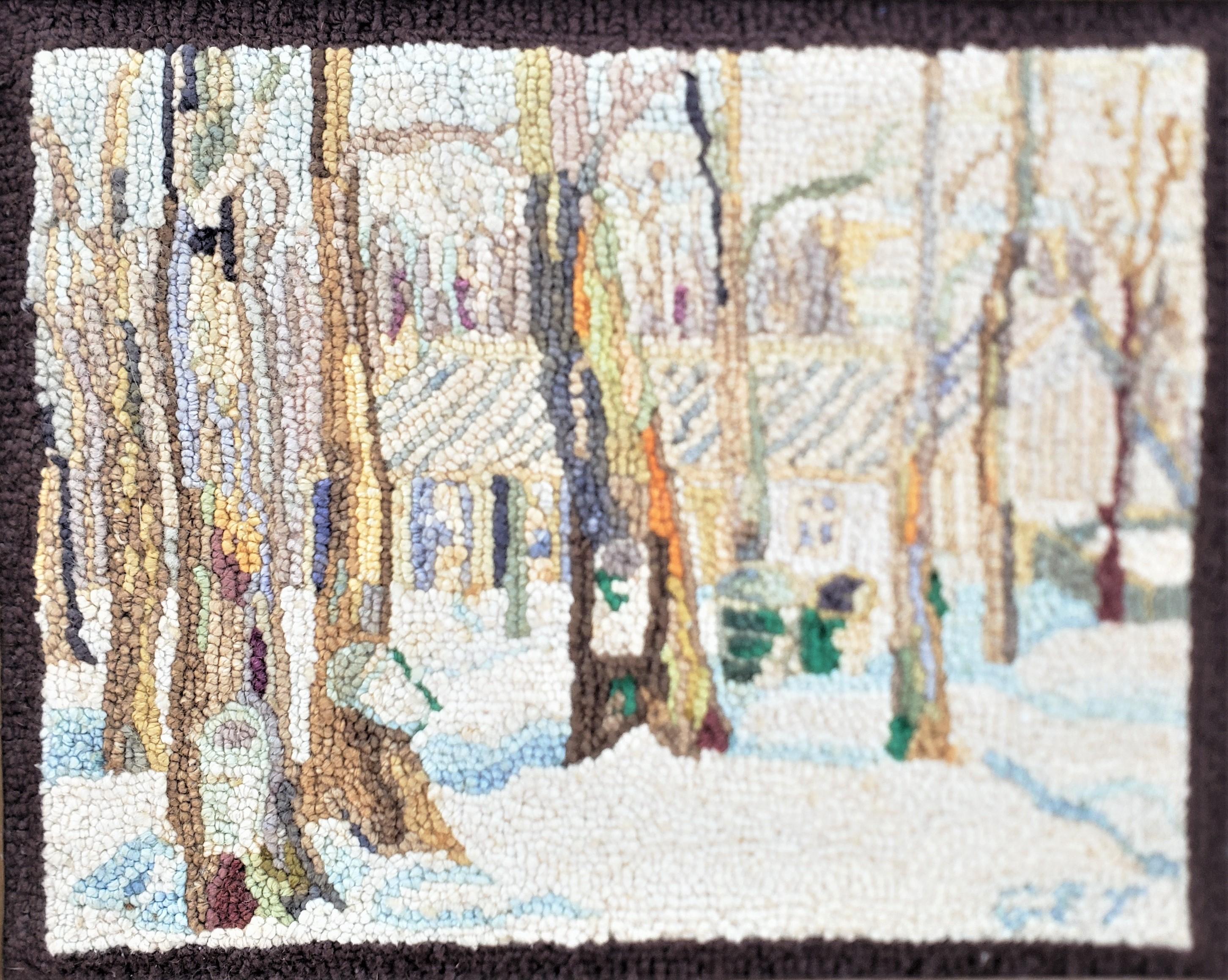 George Edouard Tremblay Volkskunst-Teppich mit Kapuze, Matt oder Wandteppich mit Kapuze (Handgefertigt) im Angebot