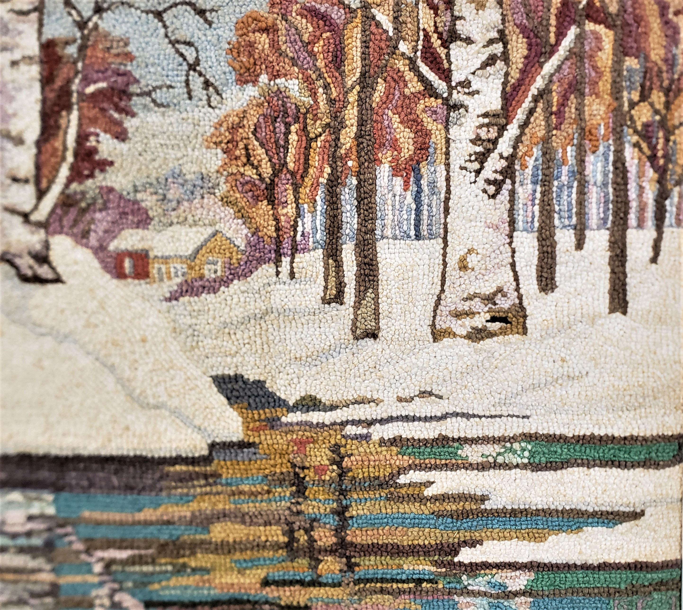 George Edouard Tremblay Volkskunst-Teppich mit Kapuze, Matt oder Wandteppich mit Kapuze (20. Jahrhundert) im Angebot
