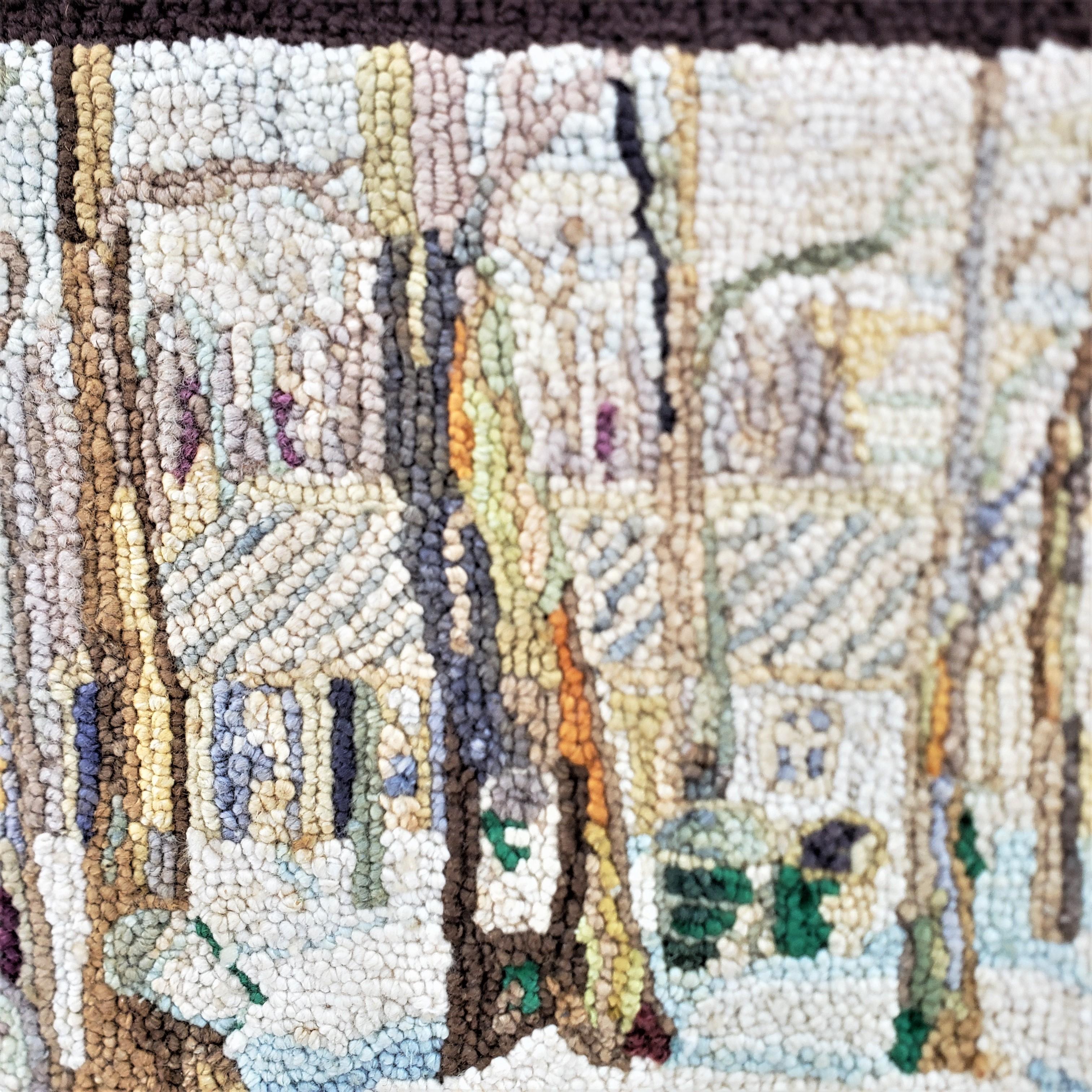 George Edouard Tremblay Volkskunst-Teppich mit Kapuze, Matt oder Wandteppich mit Kapuze im Angebot 1