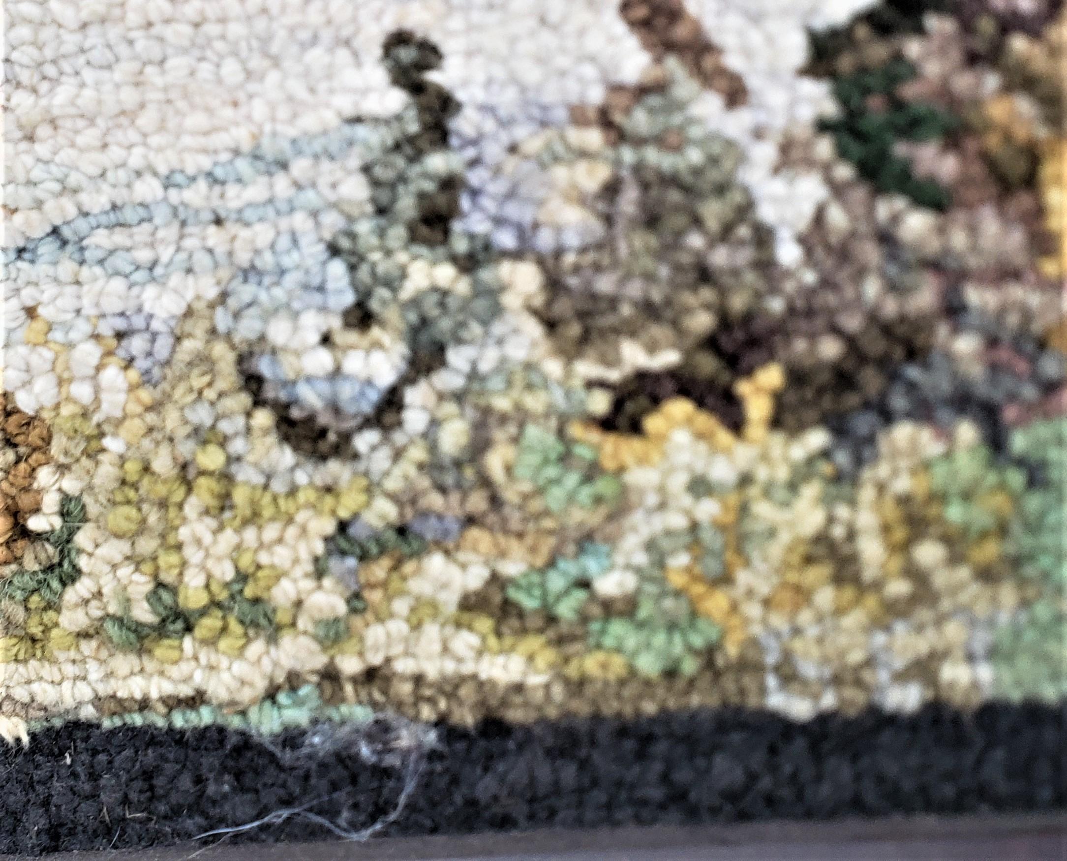 Tapis à capuche d'art populaire de George Edouard Tremblay, tapis ou tapisserie représentant une scène d'automne en vente 1