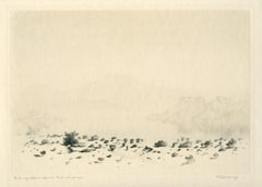 "A Mirage" signed etching / drypoint (trial proof)
