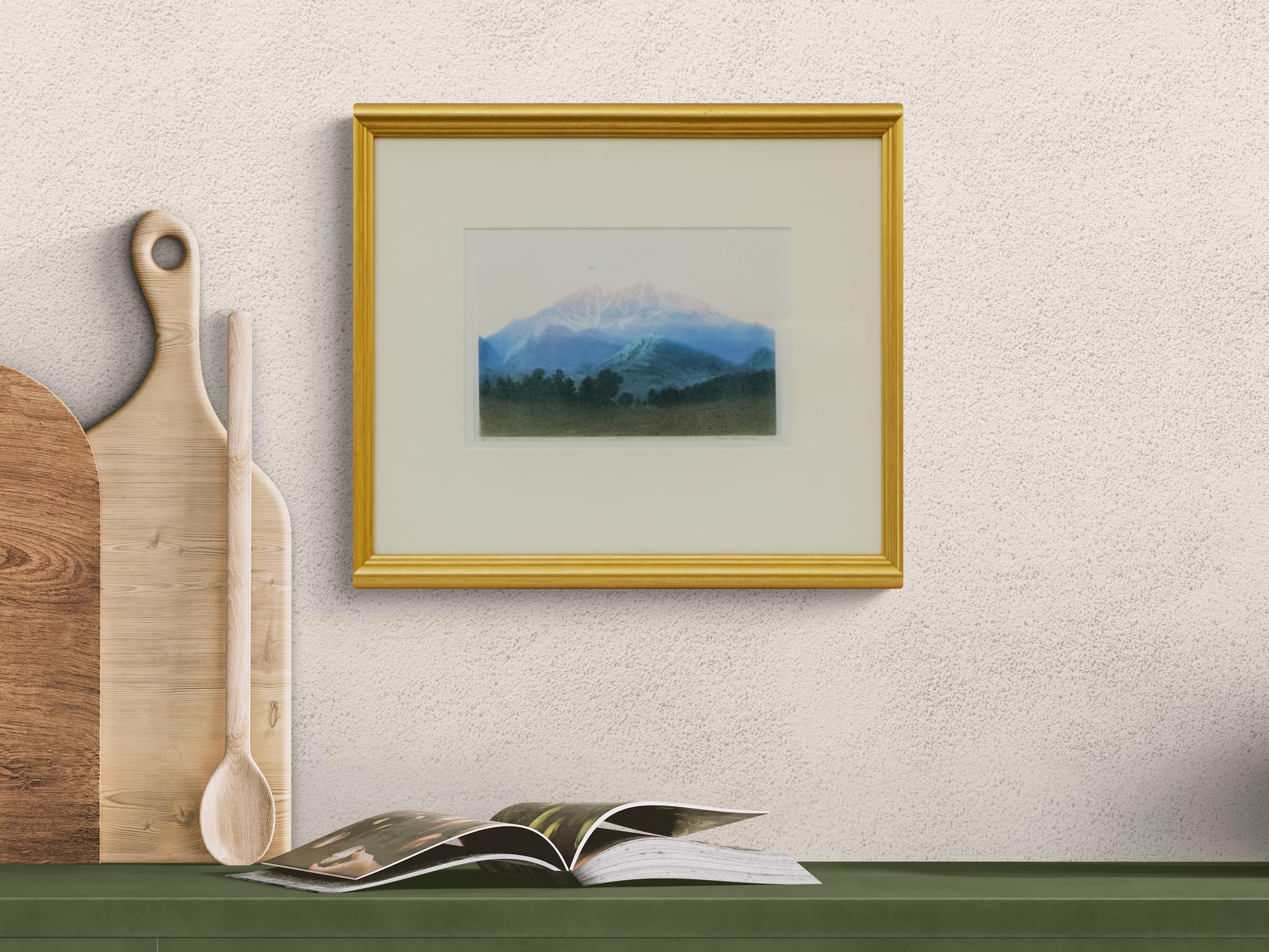 Longs Peak, Estes Park, Colorado, No. 2, Original 1920s Aquatint For Sale 5