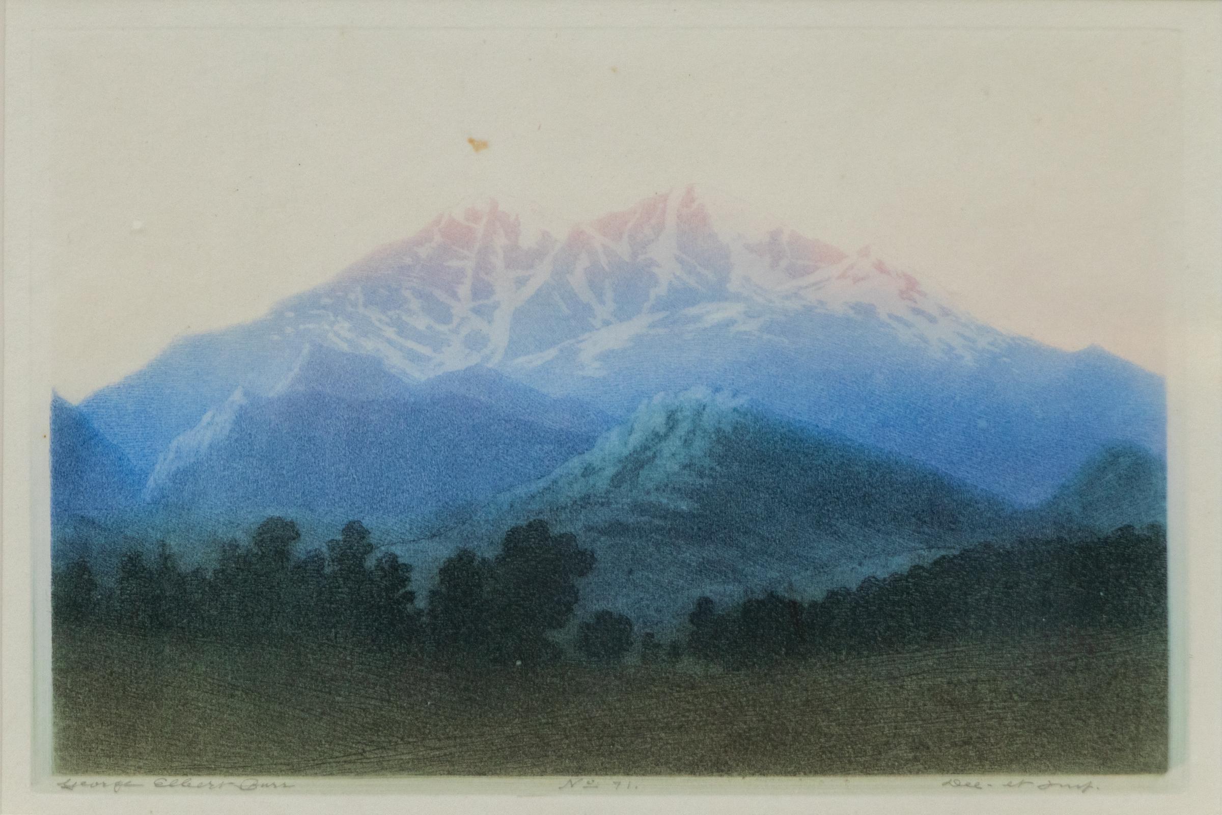 Longs Peak, Estes Park, Colorado, No. 2, acquatinta originale del 1920
