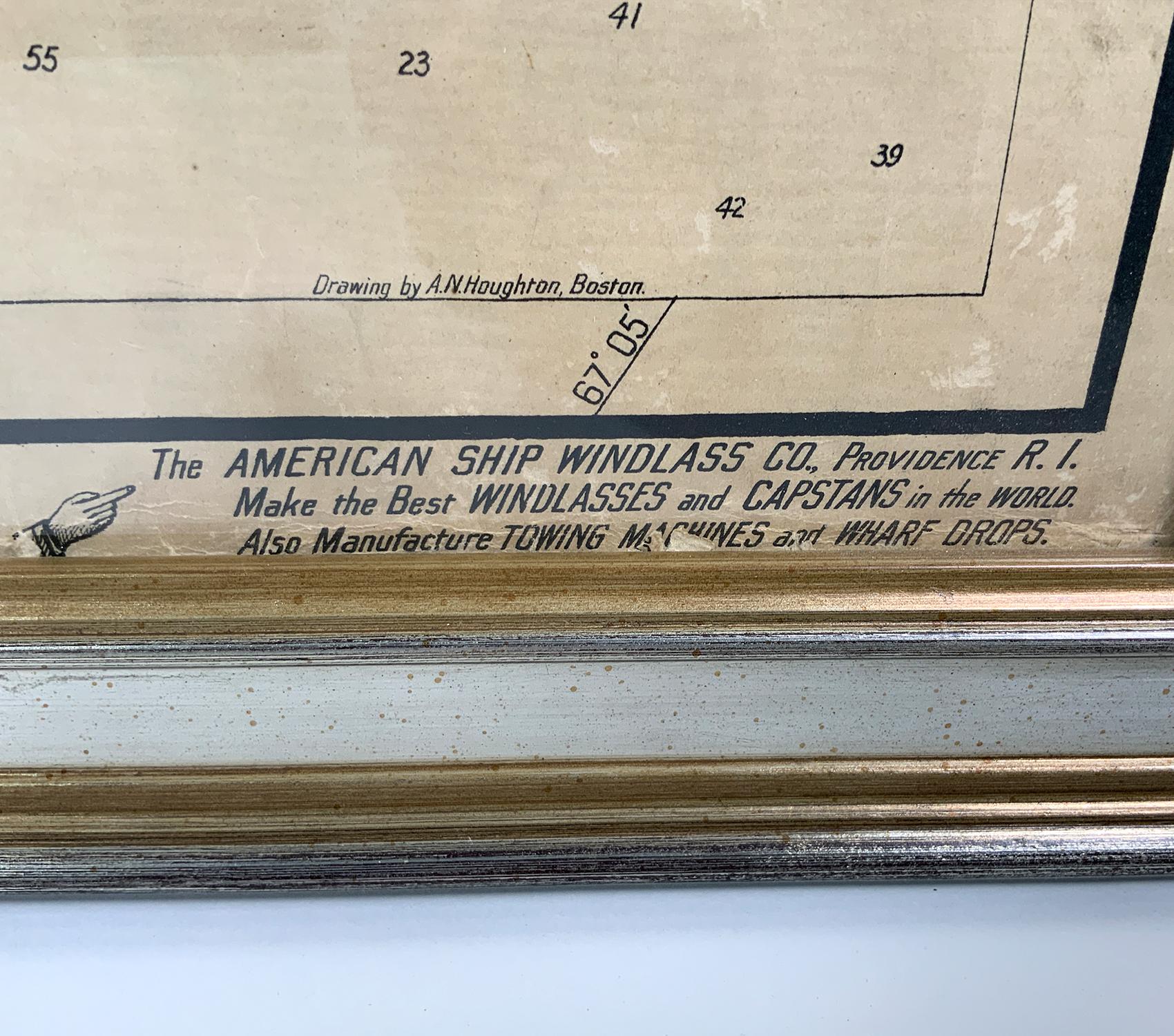 George Eldridge in 1898 Chart of Maine Coast In Good Condition In Norwell, MA