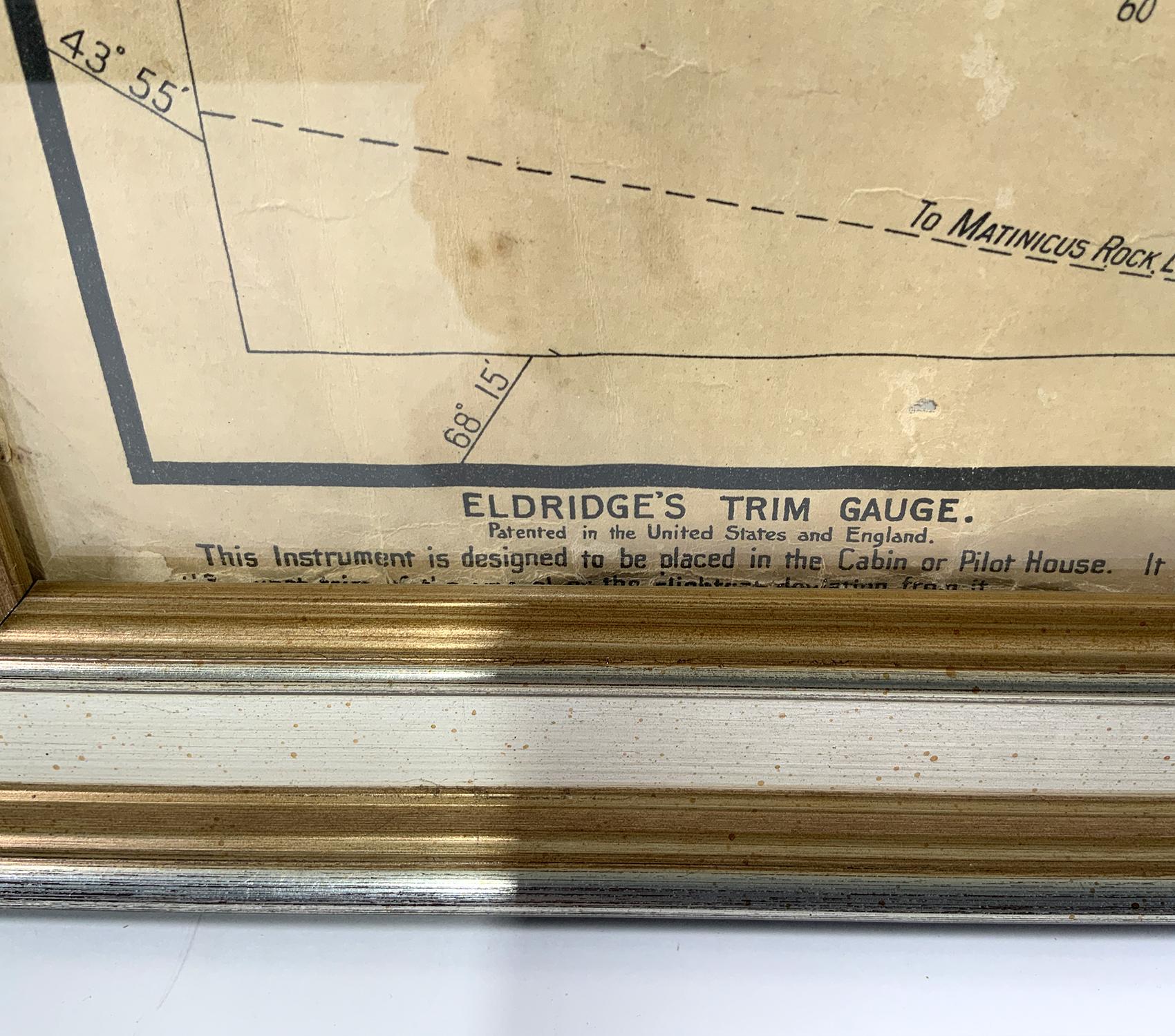 Late 19th Century George Eldridge in 1898 Chart of Maine Coast