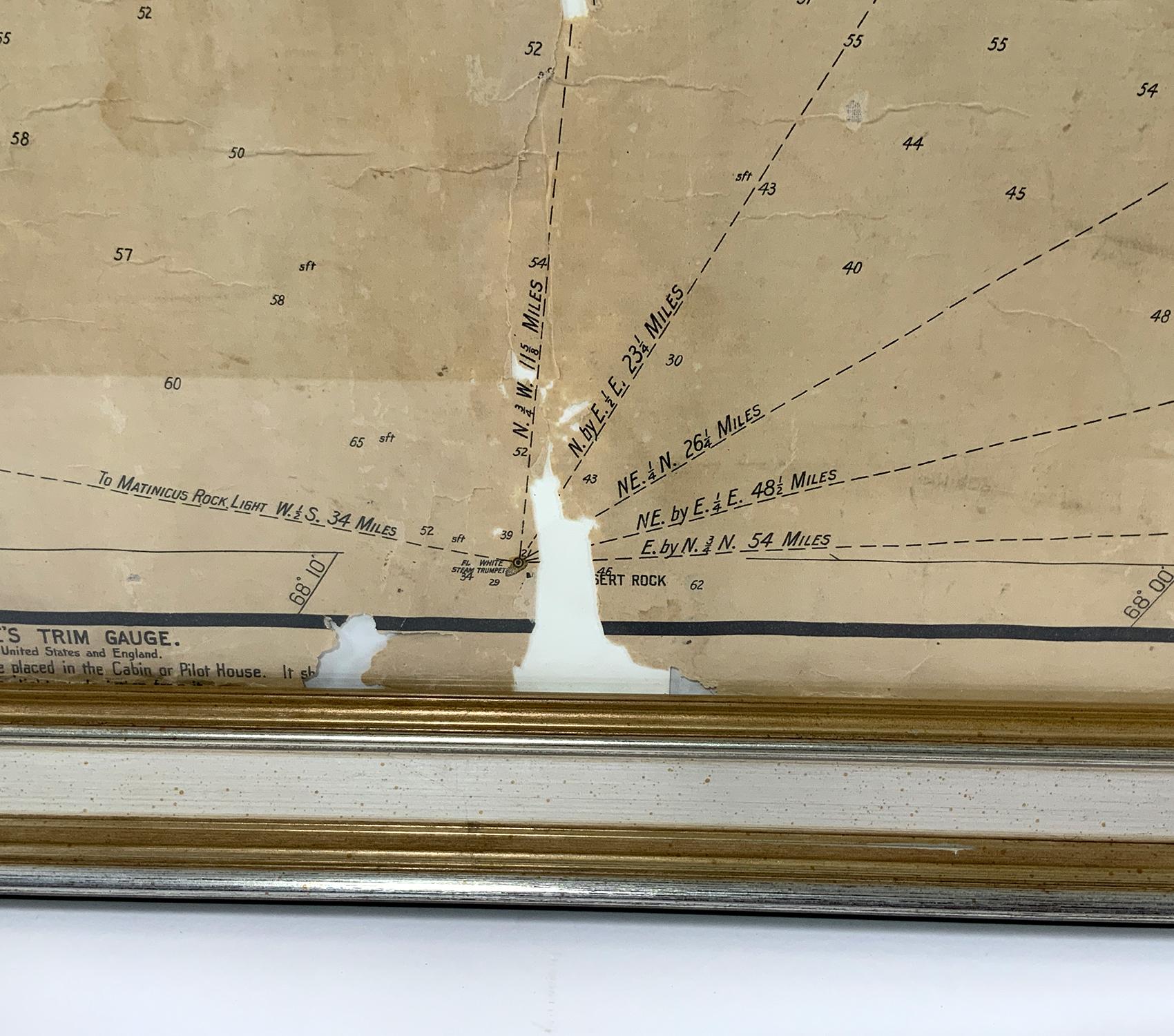 Paper George Eldridge in 1898 Chart of Maine Coast