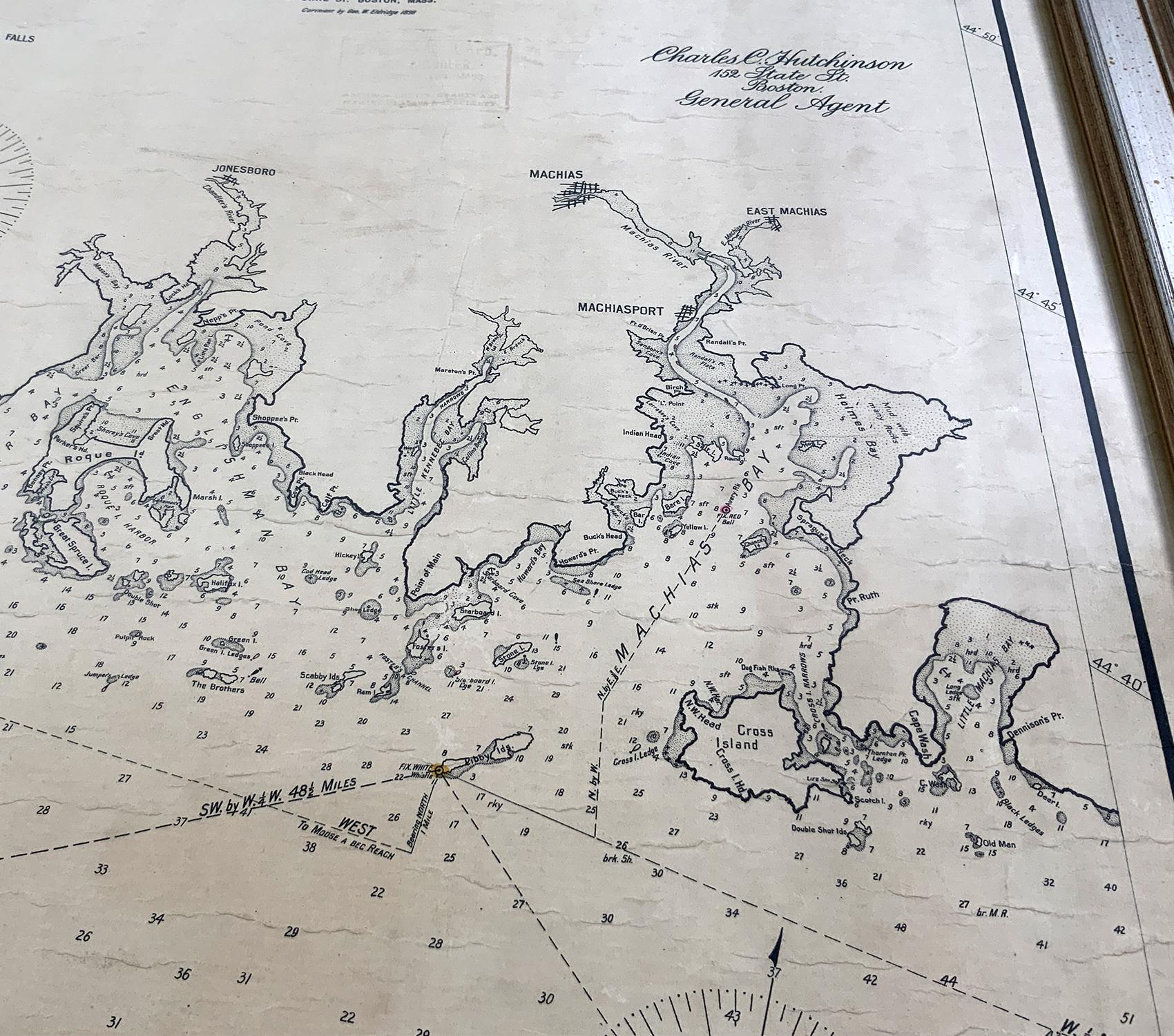 George Eldridge in 1898 Chart of Maine Coast 1