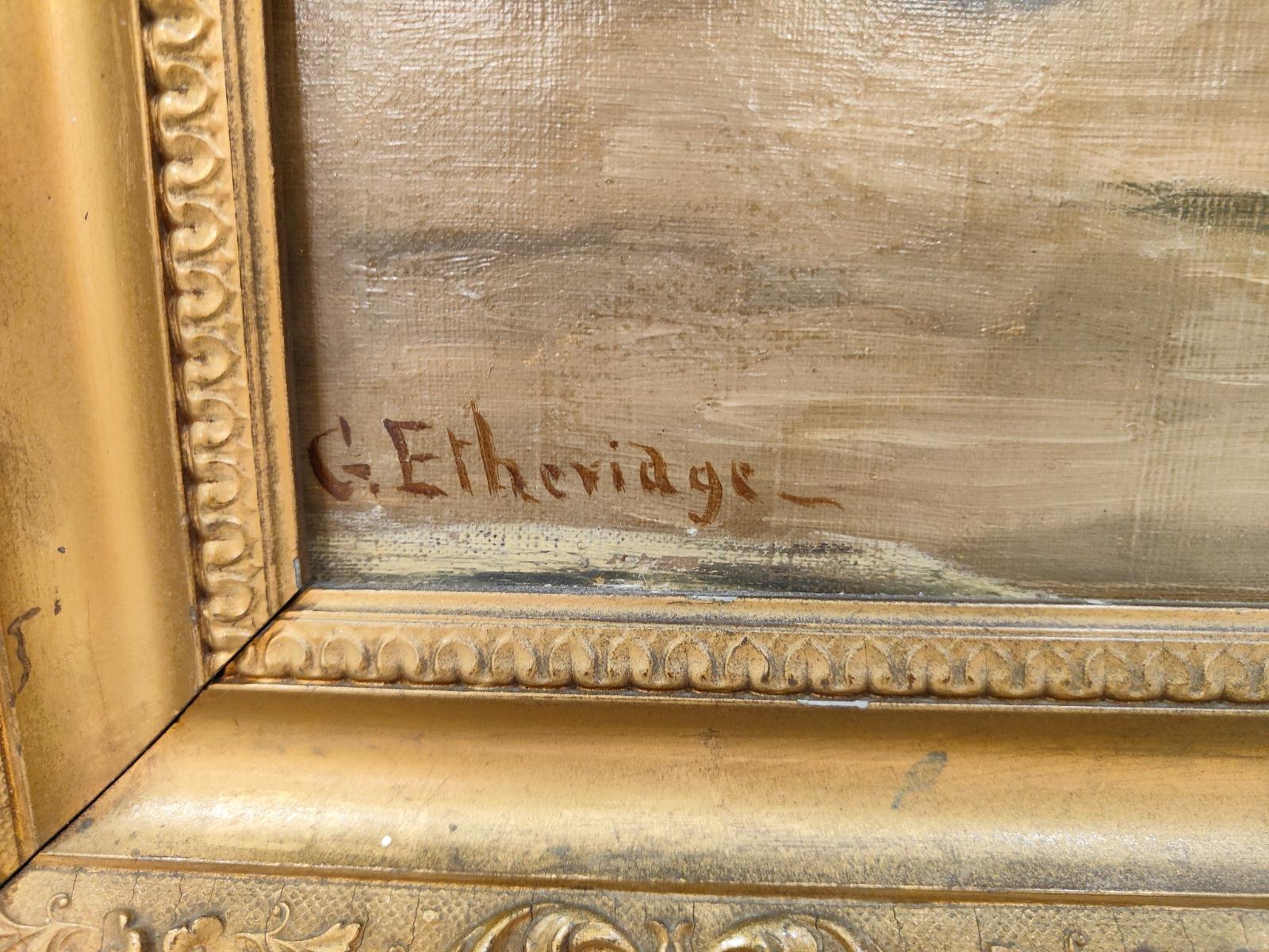 George Etheridge oil on canvas 19th Century For Sale 2