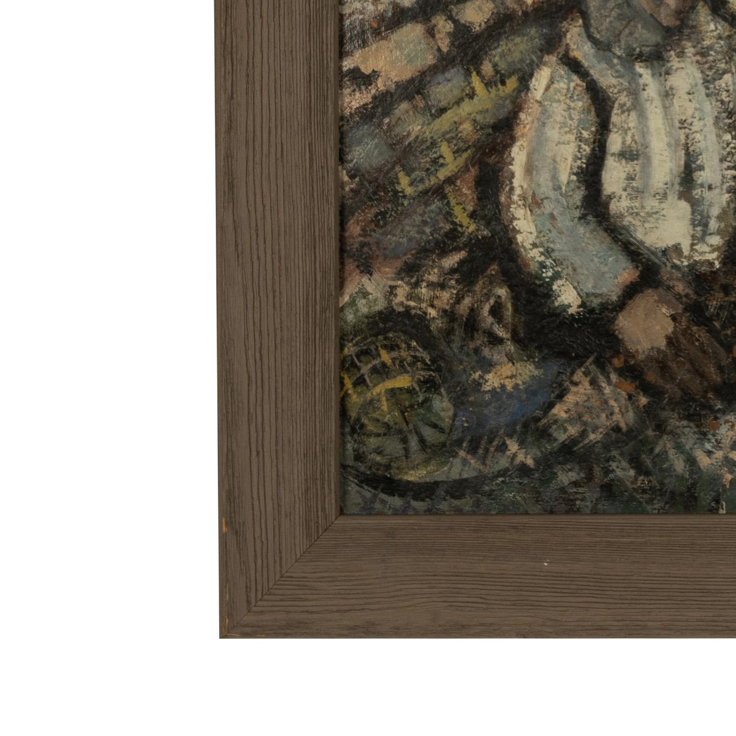 Pittura irlandese a olio su pannello 