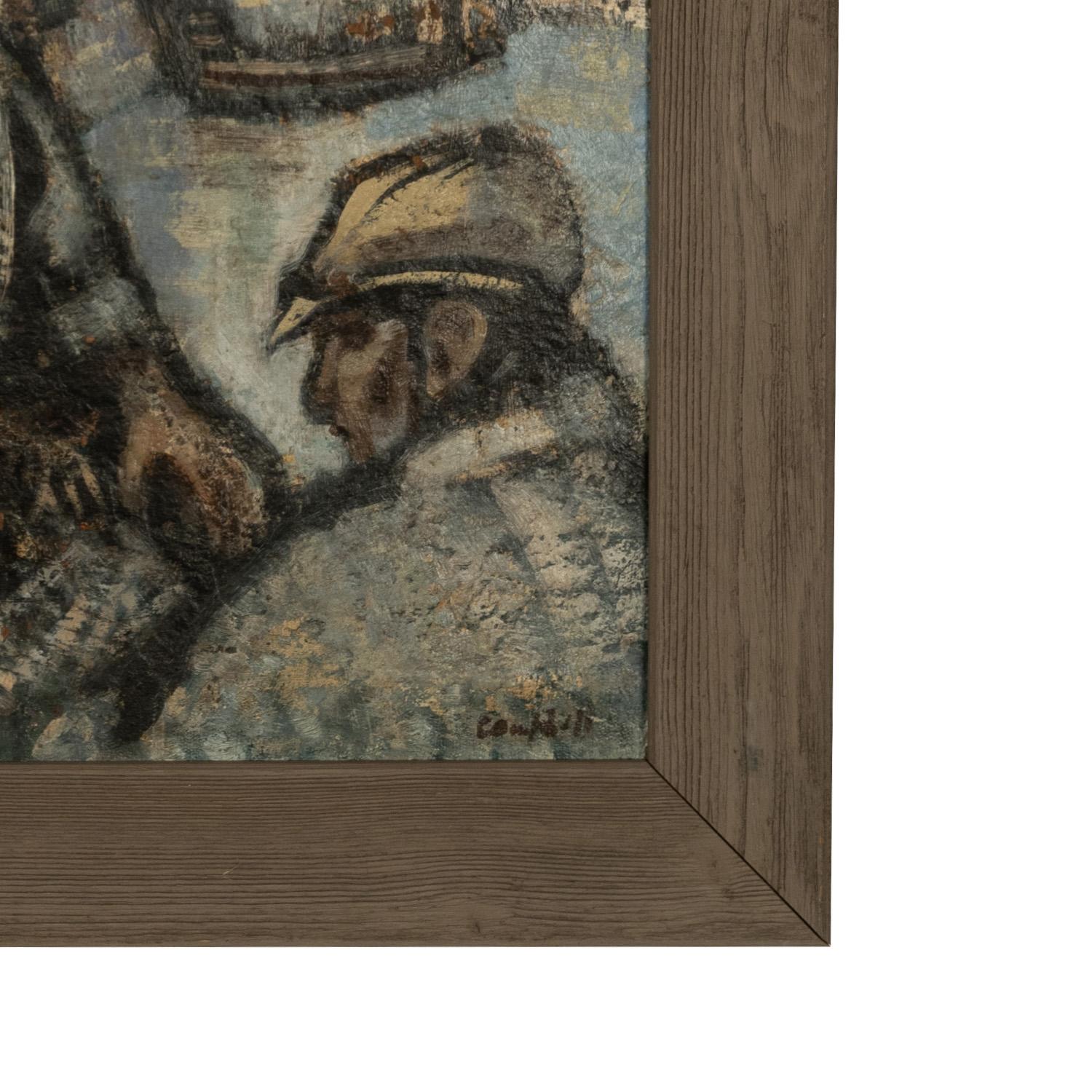 Pittura irlandese a olio su pannello 