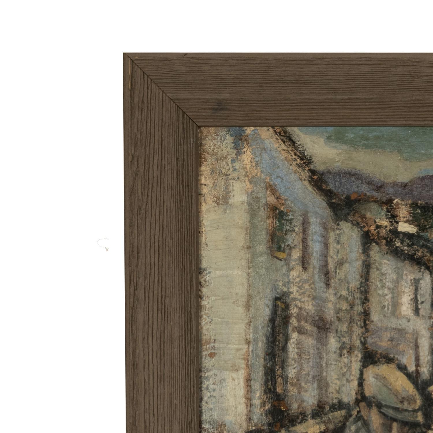 Pittura irlandese a olio su pannello 