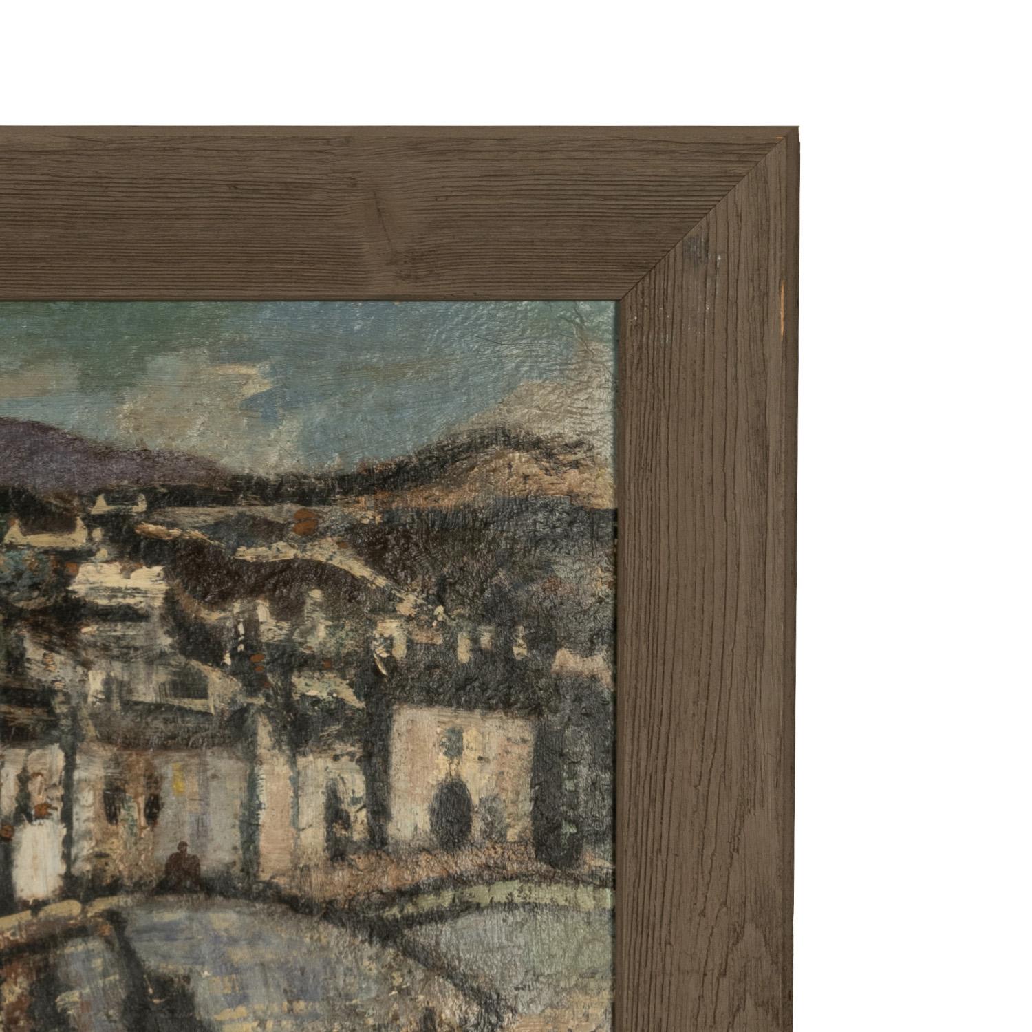 Pittura irlandese a olio su pannello 