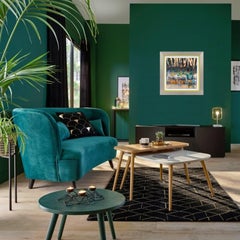 Abstract Judaica Enamel Mounted Wall Panel Plaque Artwork by George Welch