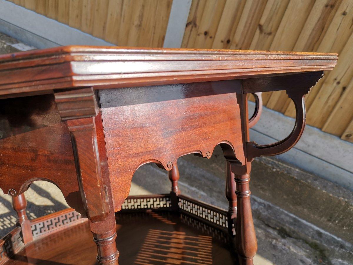 George Faulkner Armitage. an Anglo-Japanese Octagonal Mahogany Center Table For Sale 2