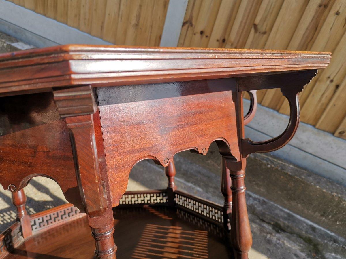 Walnut George Faulkner Armitage. An Aesthetic Movement Octagonal Mahogany Center Table For Sale